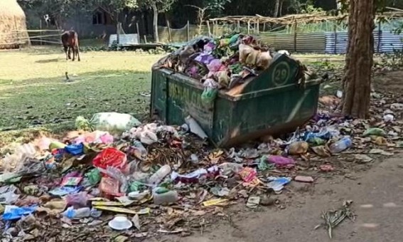 Swachh Bharat Remains in Slogan : Dirtiness hit normal lives in Bishalgarh